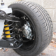 Front suspension and brake detail.